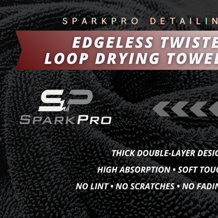 SparkPro Detailing Edgeless Twisted Loop Drying Towels (1400 GSM)