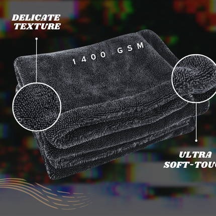 SparkPro Detailing Edgeless Twisted Loop Drying Towels (1400 GSM)